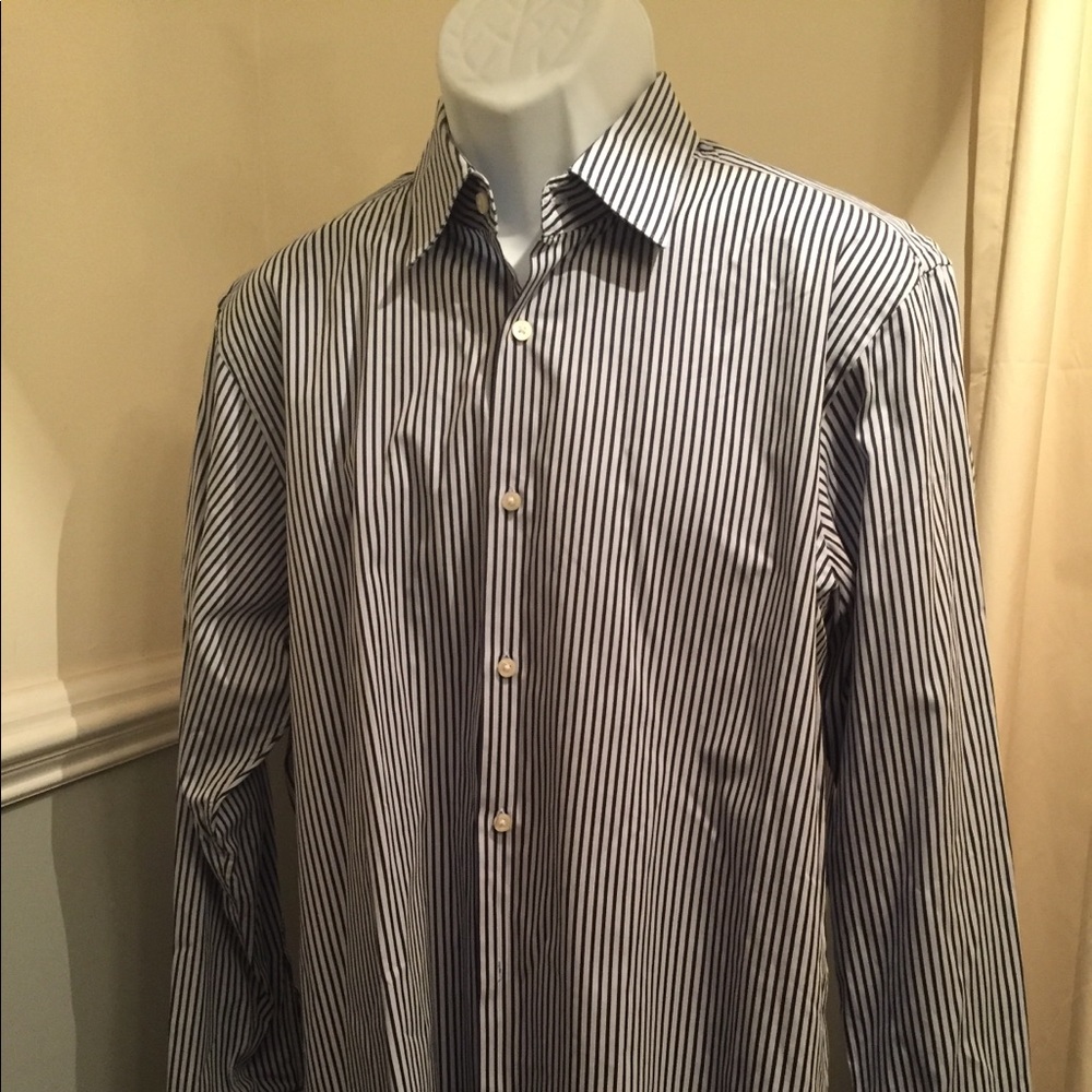 Hugo Boss Navy/Light Blue Button Down Dress Shirt